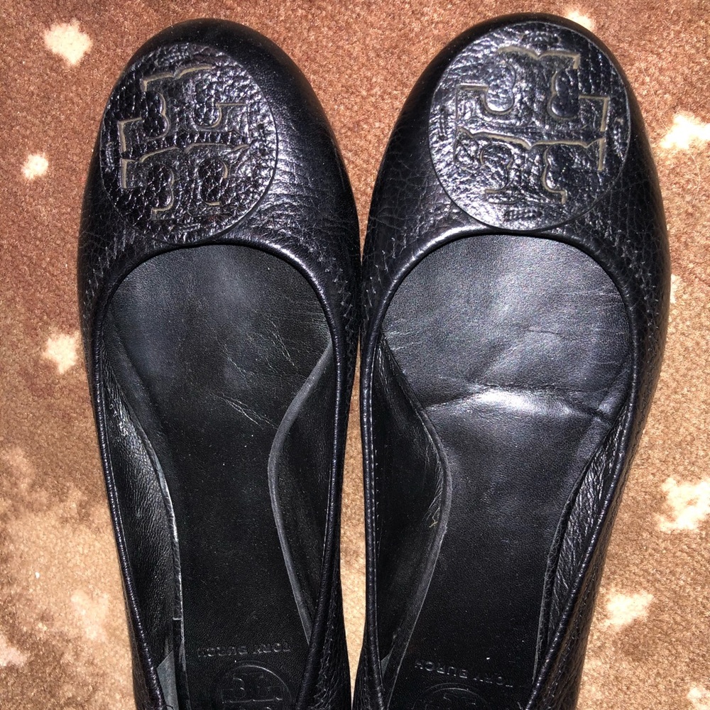 Tory Burch Reva Tumbled Leather- Black